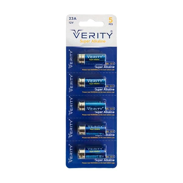 باتری ریموتی وریتی مدل 23A ولتاژ 12V بسته 5 عددی | انرژی بی‌وقفه برای ریموت‌های تپل‌پسند!