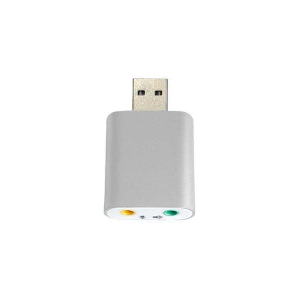 کارت صدا اکسترنال فلزی USB 2.0 مدل AL alloy (صدای مجازی 7.1 کاناله)