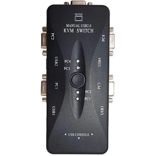 سوئیچ KVM چهار پورت دستی رویال مدل 4UK (کنترل ۴ سیستم با یک مانیتور و ماوس)