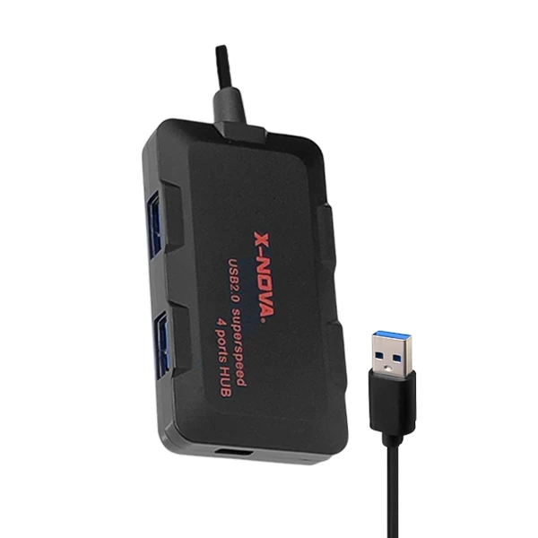 هاب 4 پورت ایکس نووا (X-NOVA) مدل X1070 (مجهز به ورودی آداپتور برق)