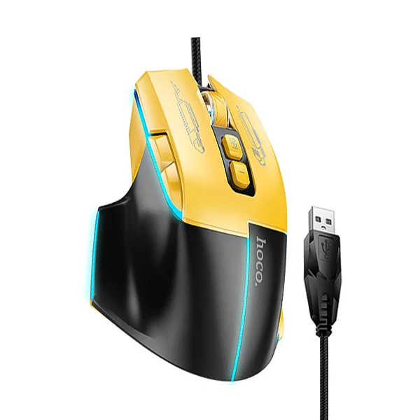 ماوس گیمینگ با سیم هوکو (Hoco) مدل GM31 | دقت 3600 DPI و نورپردازی LED