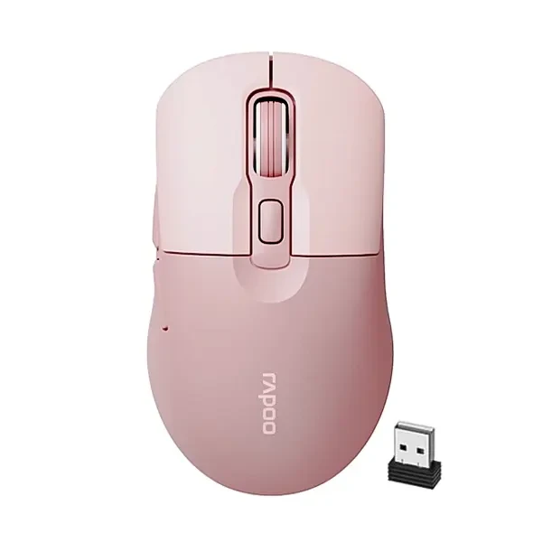 ماوس بلوتوث و بی سیم سایلنت رپو (Rapoo) مدل M308 رنگ صورتی