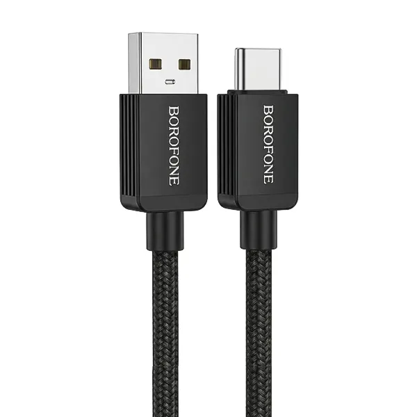 کابل شارژ USB به تایپ سی 3 آمپر بروفون (Borofone) مدل BX120 طول 1 متر