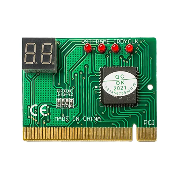 دیباگر و تستر مادربرد مدل T02 – کارت عیب‌یاب 2 رقمی (رابط PCI)