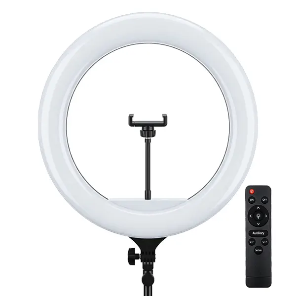 رینگ لایت حرفه‌ای ۲۳ اینچ (۵۸ سانتی‌متر) مدل LED به همراه کیف حمل، ریموت کنترل و آداپتور اختصاصی