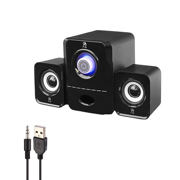 اسپیکر سه تکه رومیزی پی نت (P-net) مدل U-2900 | سیستم صوتی ۲.۱ کاناله اقتصادی