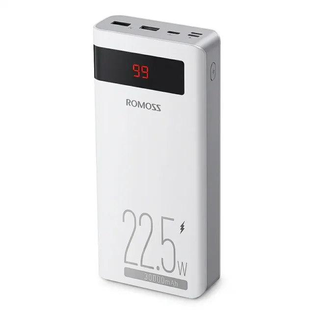 شارژر همراه (پاوربانک) 30000 میلی‌آمپر روموس (ROMOSS) مدل Sense 8PF | فست شارژ 22.5 وات و نمایشگر دیجیتال