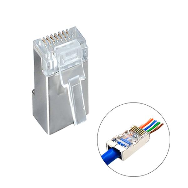 سوکت شبکه CAT6 SFTP شیلددار مدل Open End (بسته ۱۰۰ عددی)