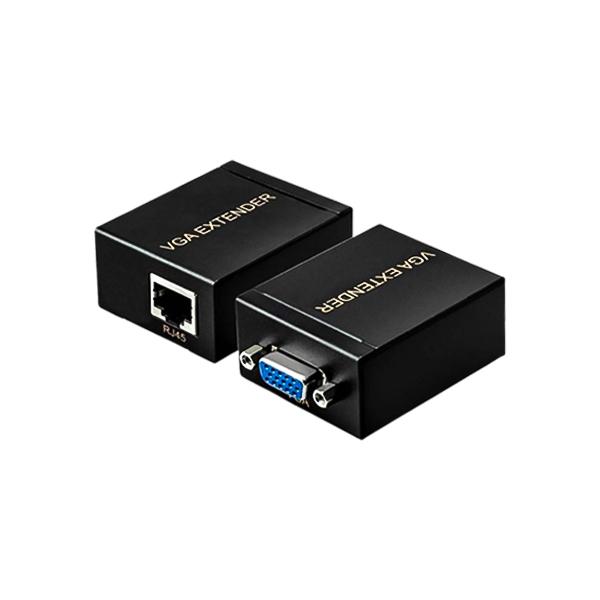 مبدل اکستندر افزایش طول کابل VGA تا  60  متر تحت شبکه (LAN)