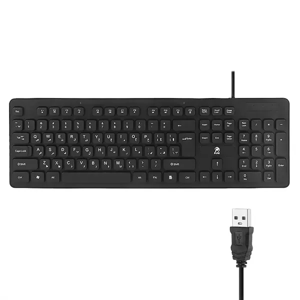 کیبورد سیمی پی نت (P-net) مدل KB-900 با حروف فارسی