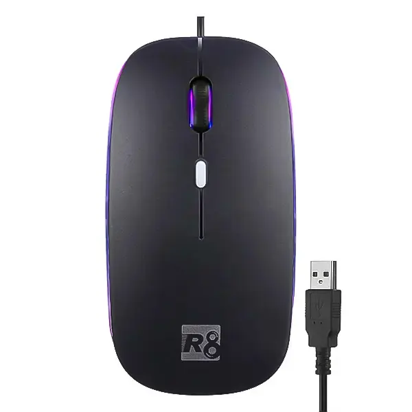 ماوس باسیم R8 (آر ایت) مدل  1612 با نورپردازی RGB