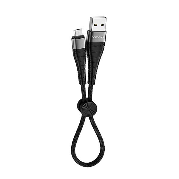 کابل میکرو یو اس بی پاوربانکی بروفون (Borofone) مدل BX32 طول 25 سانتی متر