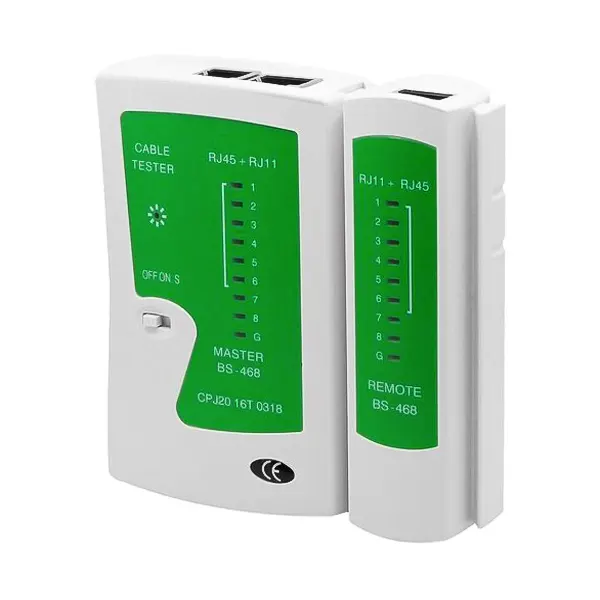 تستر کابل شبکه و تلفن بوشنگ مدل BS-468 پورت RJ45 و RJ11