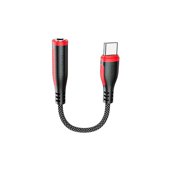 کابل تبدیل Type-C به جک 3.5 میلی‌متری (AUX) بروفون مدل BV17 | مجهز به چیپ DAC