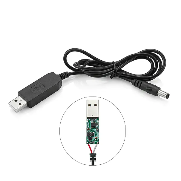 کابل افزاینده ولتاژ USB به DC مدل 12V (تبدیل ۵ ولت به ۱۲ ولت)