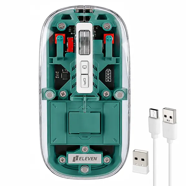 ماوس شارژی دو حالته ایلون Eleven مدل WM912 (شفاف و سایلنت)