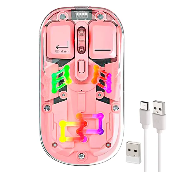 ماوس شارژی دو حالته ایلون Eleven مدل WM913 (طرح شفاف و نورپردازی RGB)