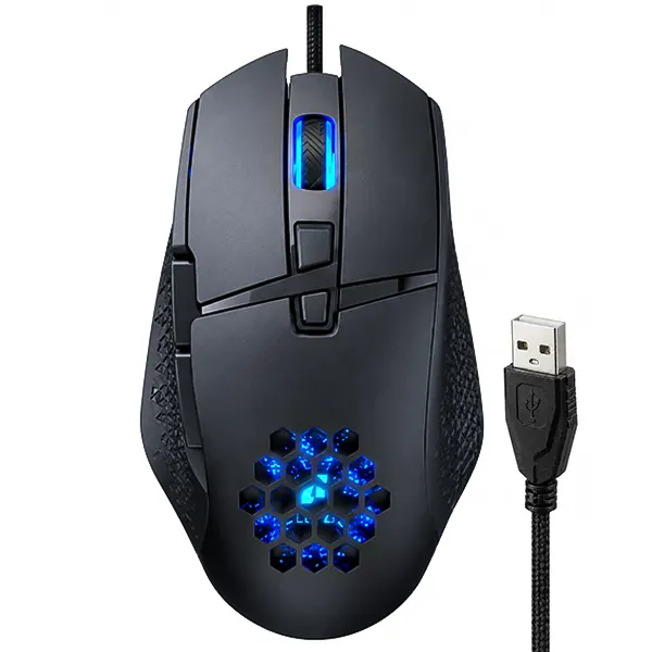 ماوس گیمینگ ایلون مدل GM2 با دقت 7200 DPI و نورپردازی RGB