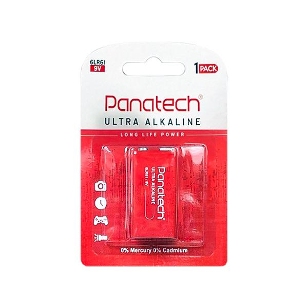 باتری کتابی اولترا آلکالاین پاناتک (Panatech) مدل 6LR61 - ولتاژ ۹ ولت