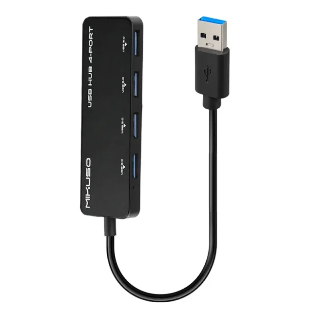 هاب ۴ پورت میکوسو (Mikuso) مدل HUB-010 طول کابل ۳۰ سانتی‌متر