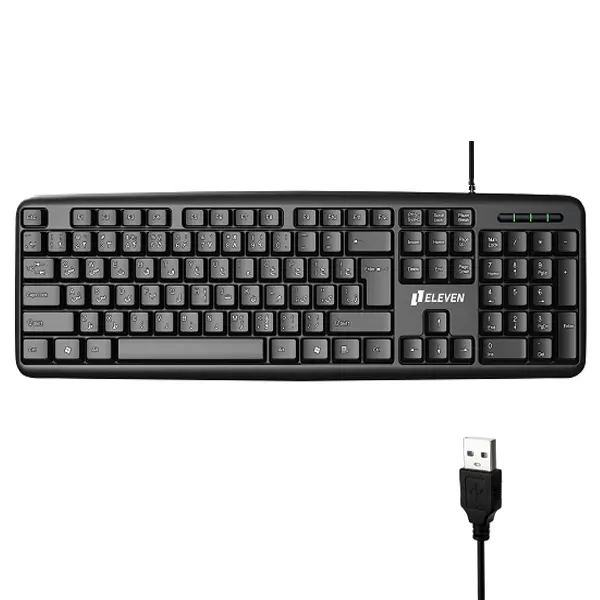 کیبورد اداری و خانگی باسیم ایلون مدل Eleven K500