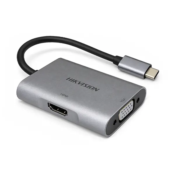 تبدیل تایپ سی به HDMI و VGA هایک ویژن HIKVISION مدل DS-1DS04 اورجینال