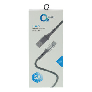 کابل تبدیل USB به USB-C اکسیژن مدل LX8 طول 1 متر