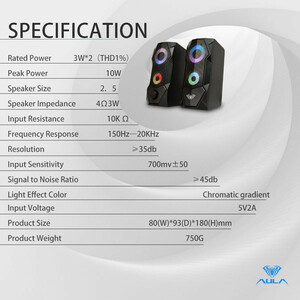 اسپیکر دسکتاپ آئولا مدل WIND N-301