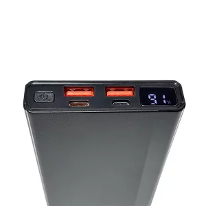 پاوربانک اکسیژن مدل OX40 ظرفیت ۱۰۰۰۰ میلیآمپرساعت (22.5 وات فست، LCD، Type-C PD، 2xUSB)