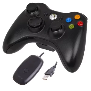 دسته بازی بیسیم کامپیوتر و Xbox 360 همراه با دانگل مخصوص