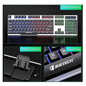کیبورد گیمینگ (مخصوص بازی) جرتک مدل Jertech K358 با نورپردازی Rainbow 4