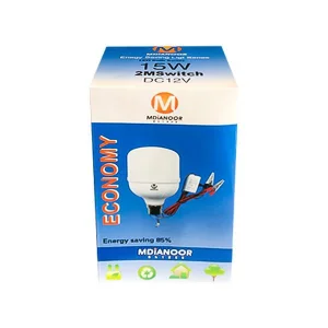 لامپ LED سر باتری خور 15 وات مدیانور (چراغ اضطراری 12 ولت)