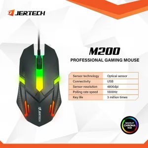 موس گیمینگ سیم دار جرتک Jertech M200 Warwick 3