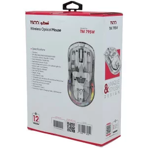 ماوس گیمینگ سه حالته تسکو مدل TM 795W (شفاف و RGB) 6