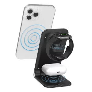 شارژر وایرلس و استند رومیزی تاشو 3 در 1 تسکو مدل THL 1291W