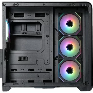 کیس گیمینگ تسکو GC 4515 مشکی | آکواریوم پانورامیک با نمایشگر دما 11