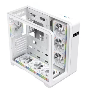 کیس گیمینگ تسکو GC 4515 سفید | آکواریوم پانورامیک با نمایشگر دما 8