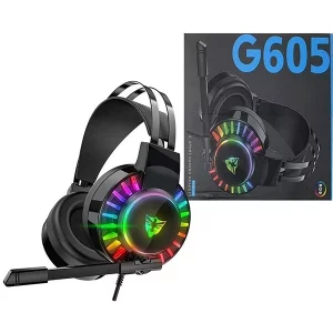 هدست گیمینگ حرفه‌ای G605 با صدای 7.1 کاناله و نورپردازی RGB 4