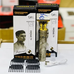 ماشین اصلاح شارژی و خط زن وینتیج مدل Vintage T9 (طرح اژدها) 4