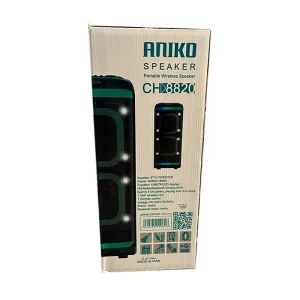 اسپیکر پارتی باکس بلوتوثی آنیکو مدل Aniko CH-8820 به همراه میکروفن و ریموت کنترل 10