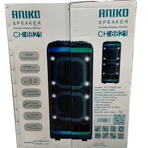 اسپیکر پارتی باکس چمدانی آنیکو مدل Aniko CH-8821 به همراه میکروفن و ریموت 9