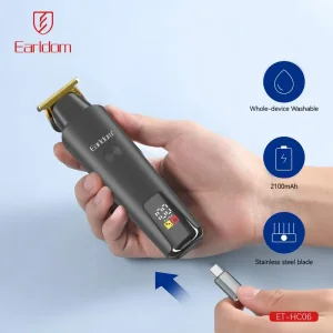 ماشین اصلاح خط زن حرفه‌ای ارلدام مدل Earldom ET-HC06 (ضد آب با نمایشگر دیجیتال) 5