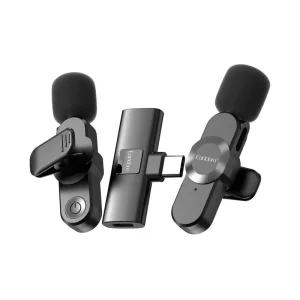 میکروفون بی‌سیم یقه‌ای دوکاربره ارلدام Earldom ET-MC8C (مخصوص Type-C با قابلیت شارژ همزمان)