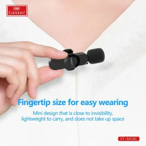 میکروفون بی‌سیم یقه‌ای دوکاربره ارلدام Earldom ET-MC8C (مخصوص Type-C با قابلیت شارژ همزمان) 6