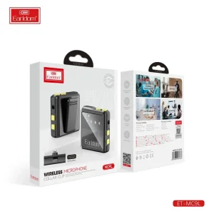 میکروفون بی‌سیم یقه‌ای حرفه‌ای ارلدام Earldom ET-MC9L (مخصوص آیفون با افکت Reverb و ورودی AUX) 3