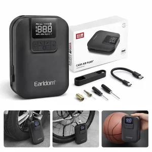 پمپ باد شارژی و دیجیتال ارلدام Earldom ET-V2 (کمپرسور هوای قابل حمل)