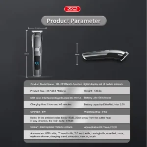 ماشین اصلاح و خط زن XO مدل CF30 کیت گرومینگ ضد آب 8