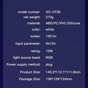 پروژکتور کهکشانی و چراغ خواب XO مدل CF38 طرح سفینه فضایی 5