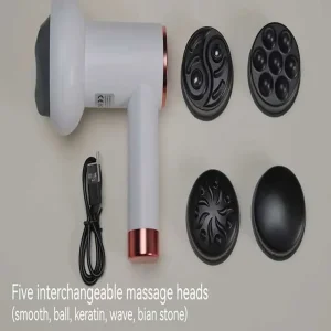 ماساژور تفنگی حرفه‌ای XO مدل FG07 با 6 سطح سرعت و 5 سری تخصصی 8