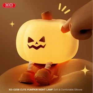 چراغ خواب سیلیکونی و استند موبایل XO مدل OZ08 طرح کدو تنبل 8